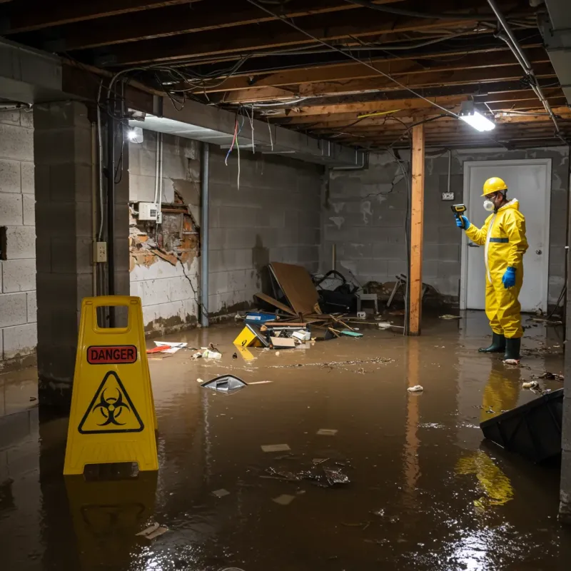 Flooded Basement Electrical Hazard in Park County, MT Property