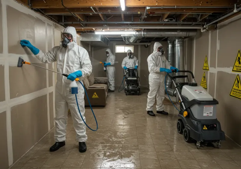 Basement Moisture Removal and Structural Drying process in Park County, MT